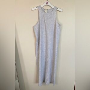 H&M Women’s Gray Halter Midi Tank top Lounge Summer Dress size medium